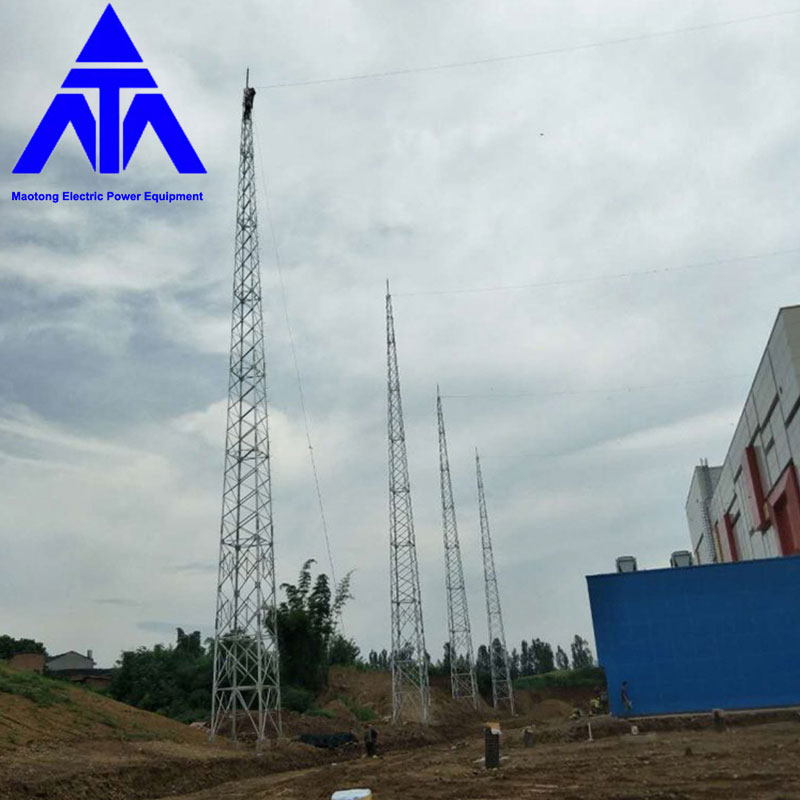 Torre de suporte para raios em treliça de aço galvanizado