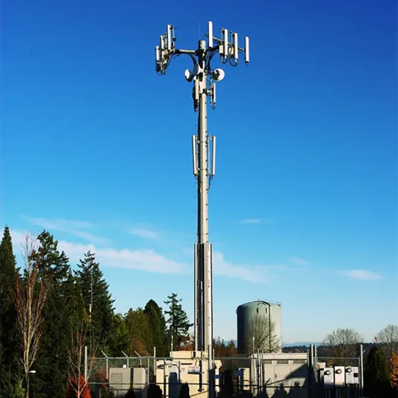Qual é a vida útil típica de uma torre monopolo de tubos de aço