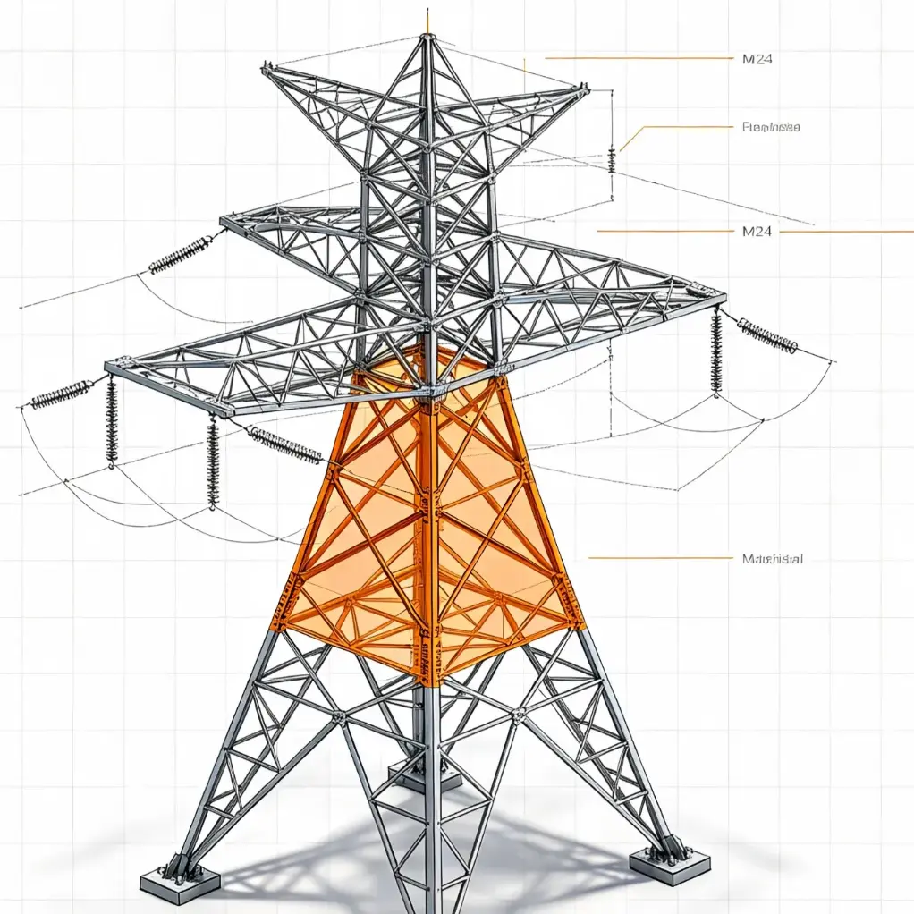 Análise de materiais de torres de aço elétrico