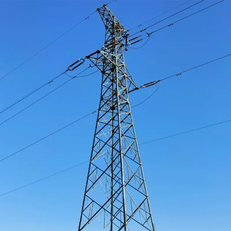 Torre de ferro de aço de transmissão de 35kv-110kv