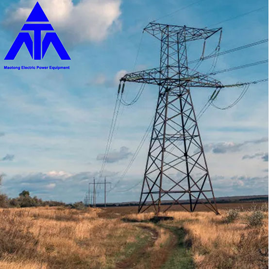 Torre de postes de aço de ângulo de aço de tubo redondo de 4 pernas 10KV