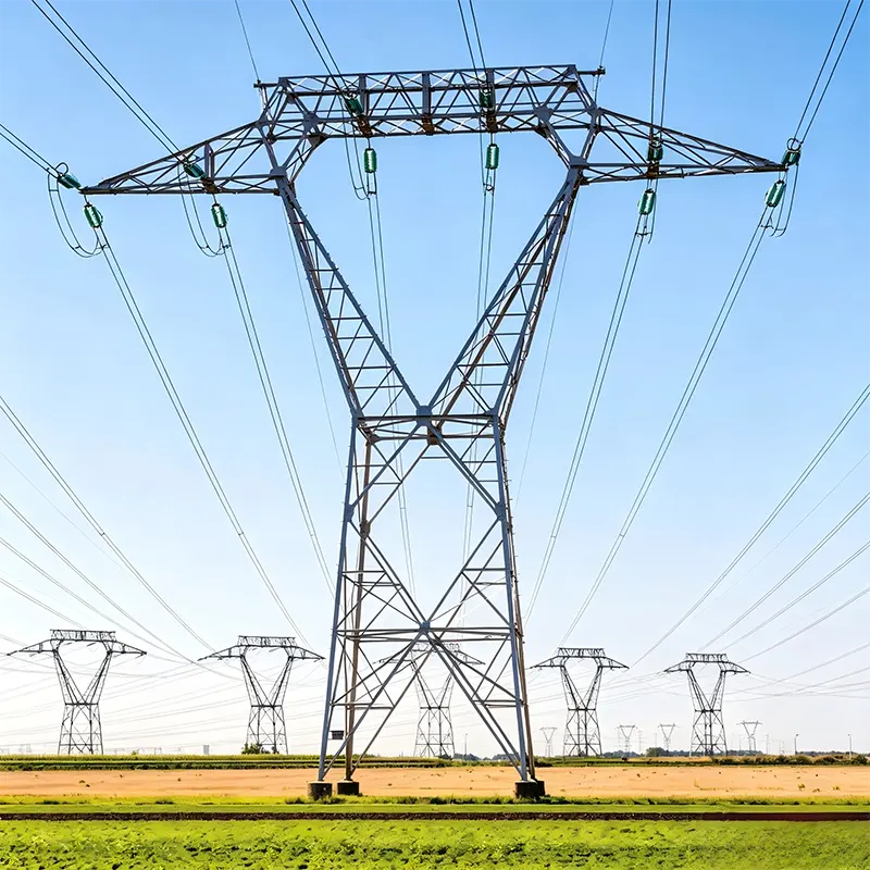Torre de linha de transmissão de alta tensão 400kV